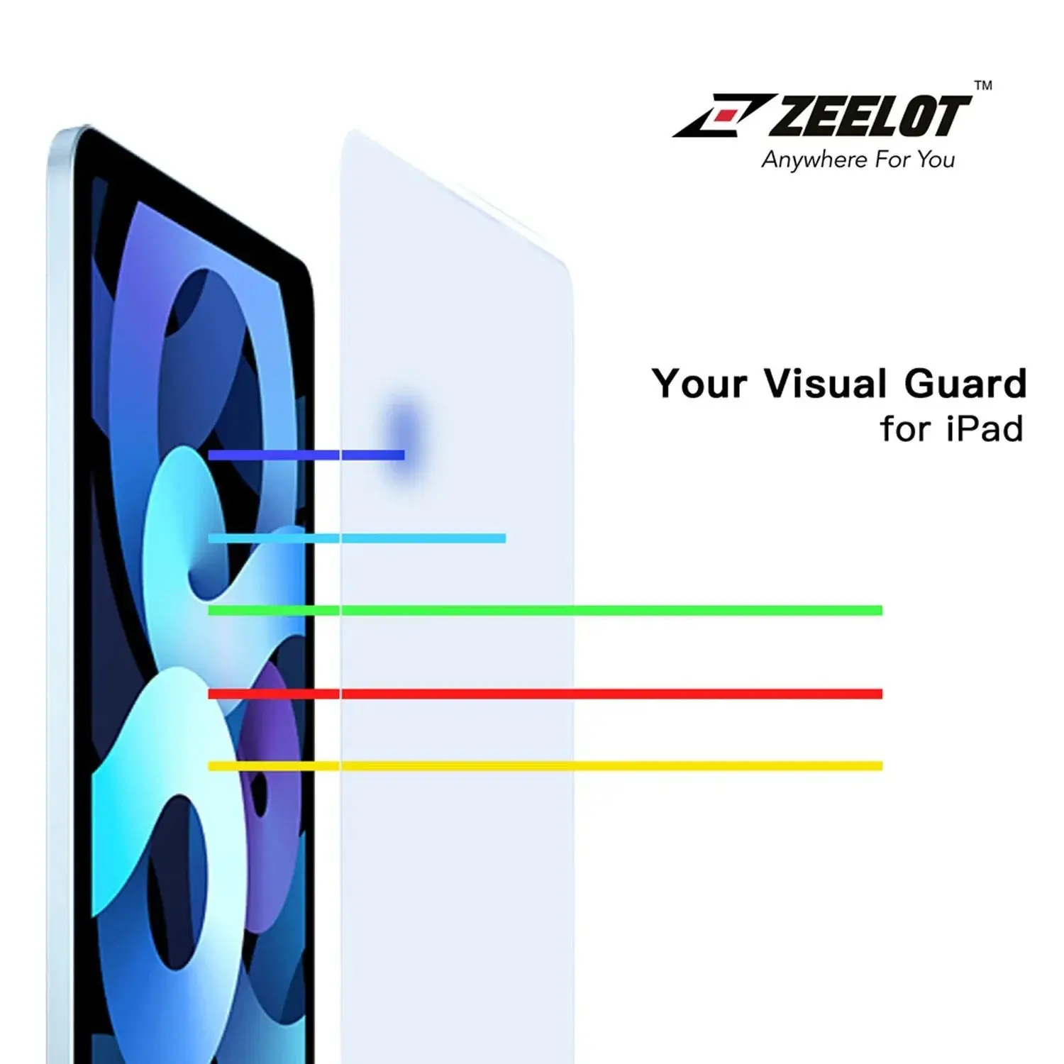 Zeelot Solidsleek Screen Protector for iPad Air 6 / iPad Pro 13" 2024 - Anti Blue Ray