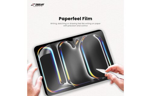 Zeelot Paperlike Screen Protector for iPad Air 6 / iPad Pro 13" 2024 - Matte Clear