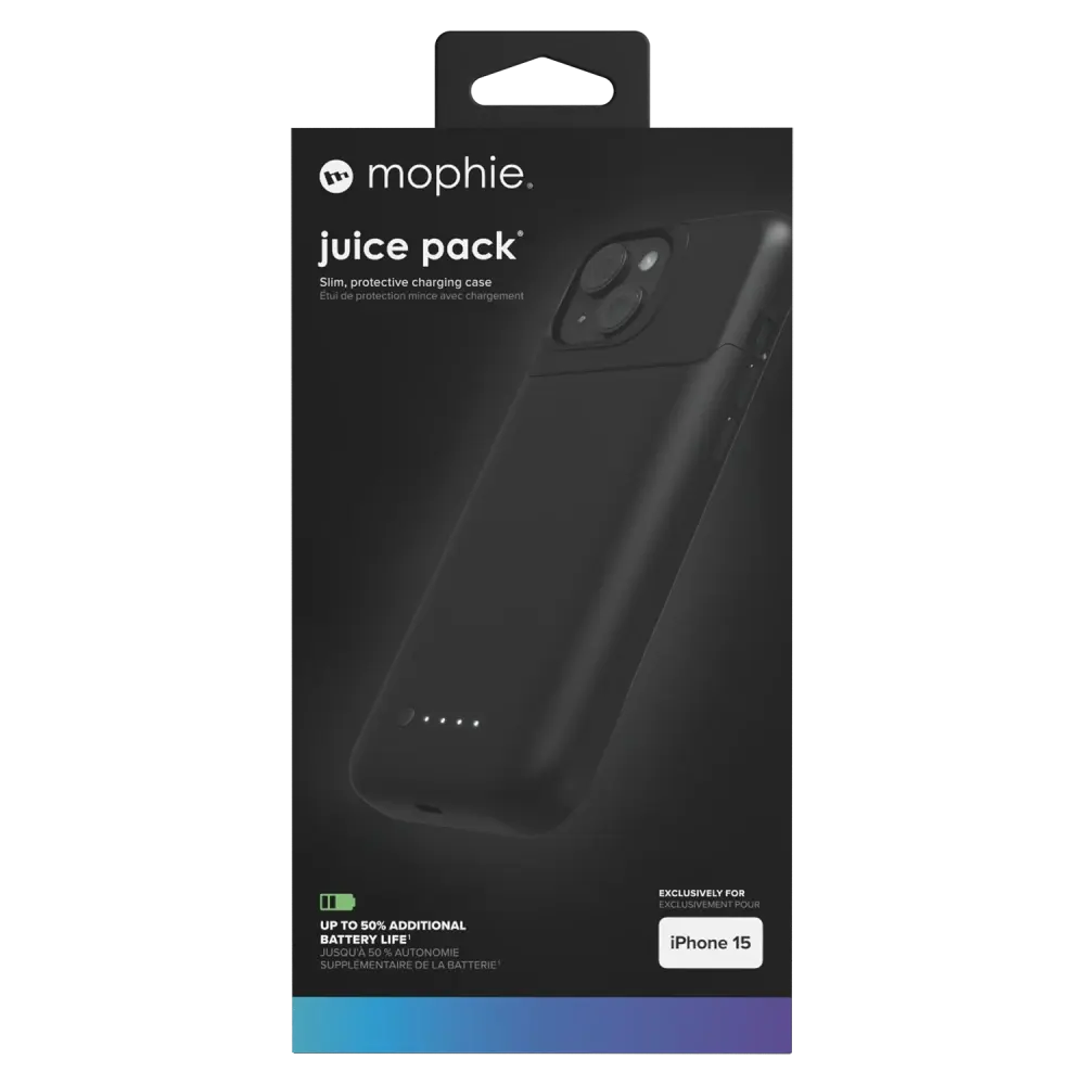 Mophie Juice Pack Battery Case for Apple iPhone 15 - Black