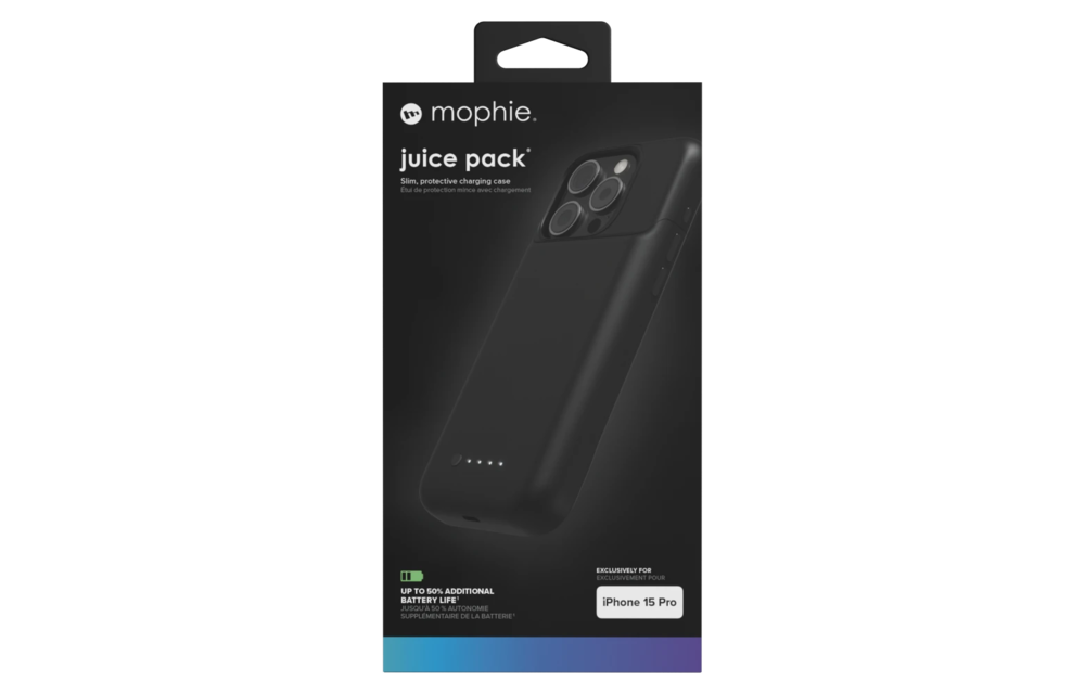 Mophie Juice Pack Battery Case for Apple iPhone 15 Pro - Black
