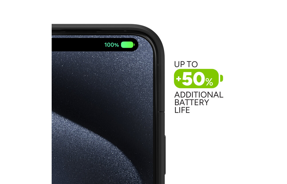Mophie Juice Pack Battery Case for Apple iPhone 15 Pro - Black