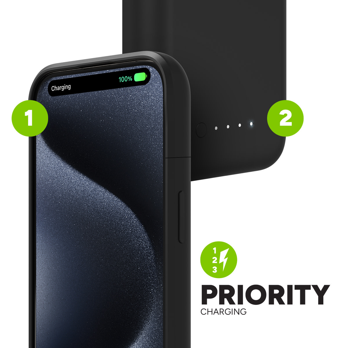 Mophie Juice Pack Battery Case for Apple iPhone 15 Pro - Black