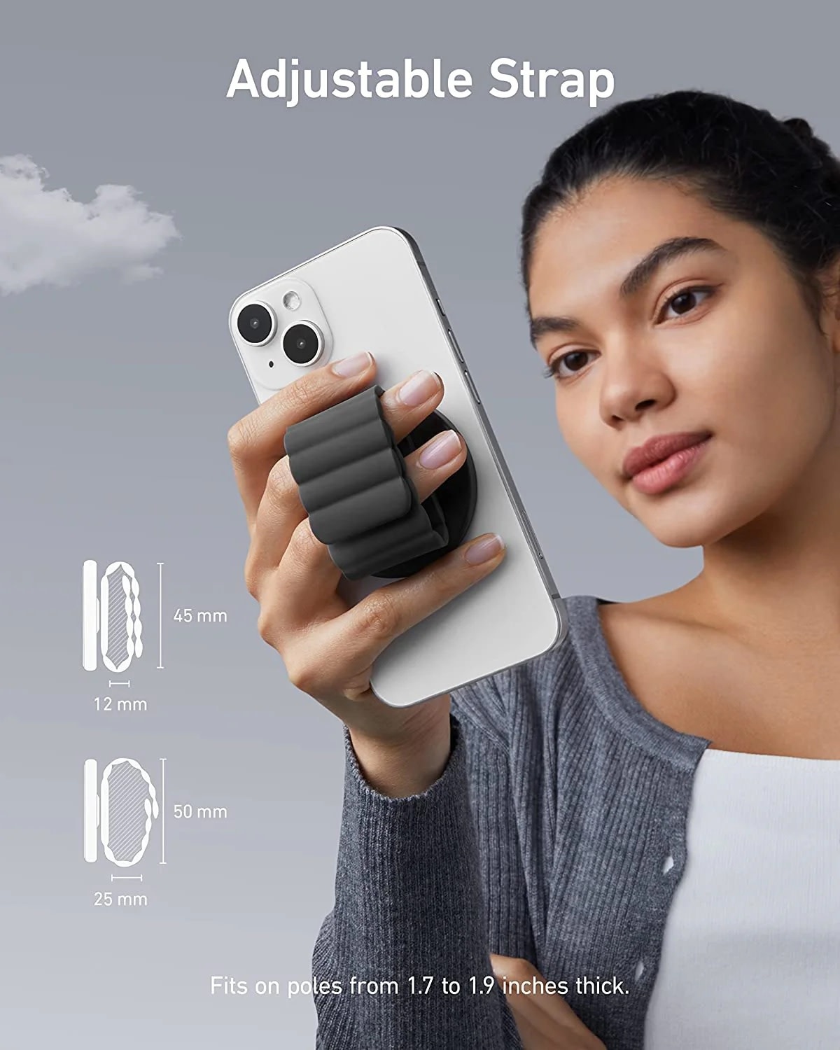 Anker 620 MagGo Phone Grip  Magnetic Hold for iPhone - Black