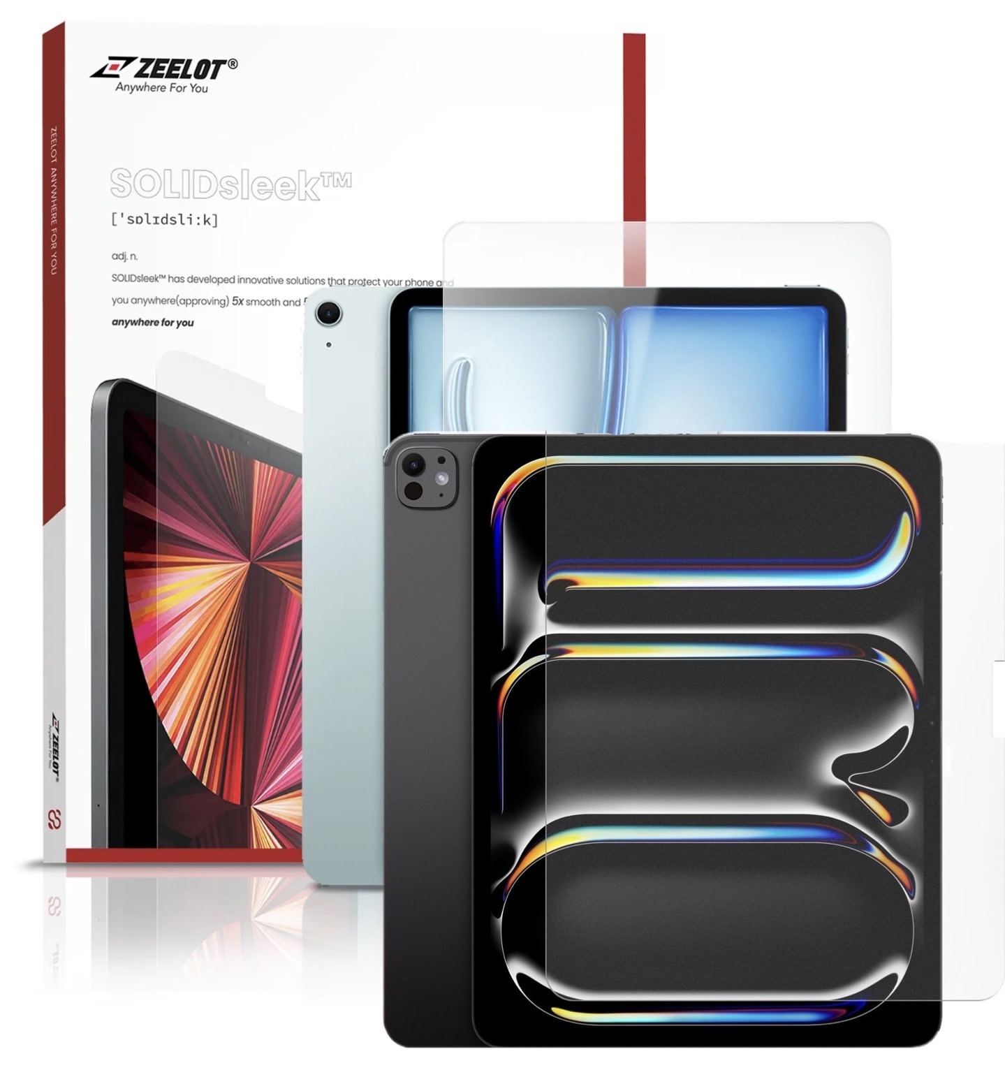 Zeelot Solidsleek Screen Protector for iPad Air 6 / iPad Pro 13" 2024 - Clear