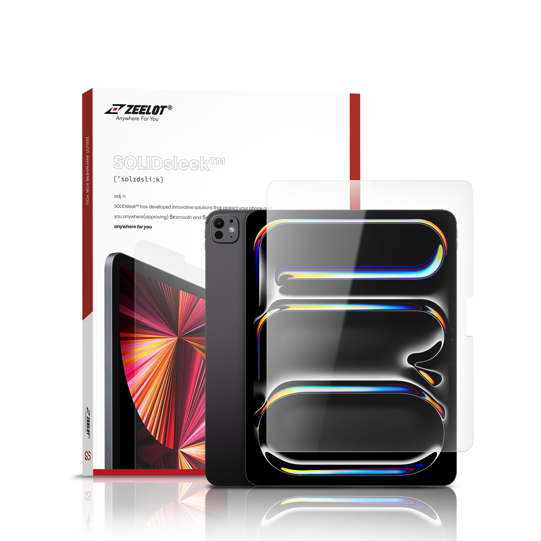 Zeelot Solidsleek Screen Protector for iPad Air 6 / iPad Pro 13" 2024 - Clear