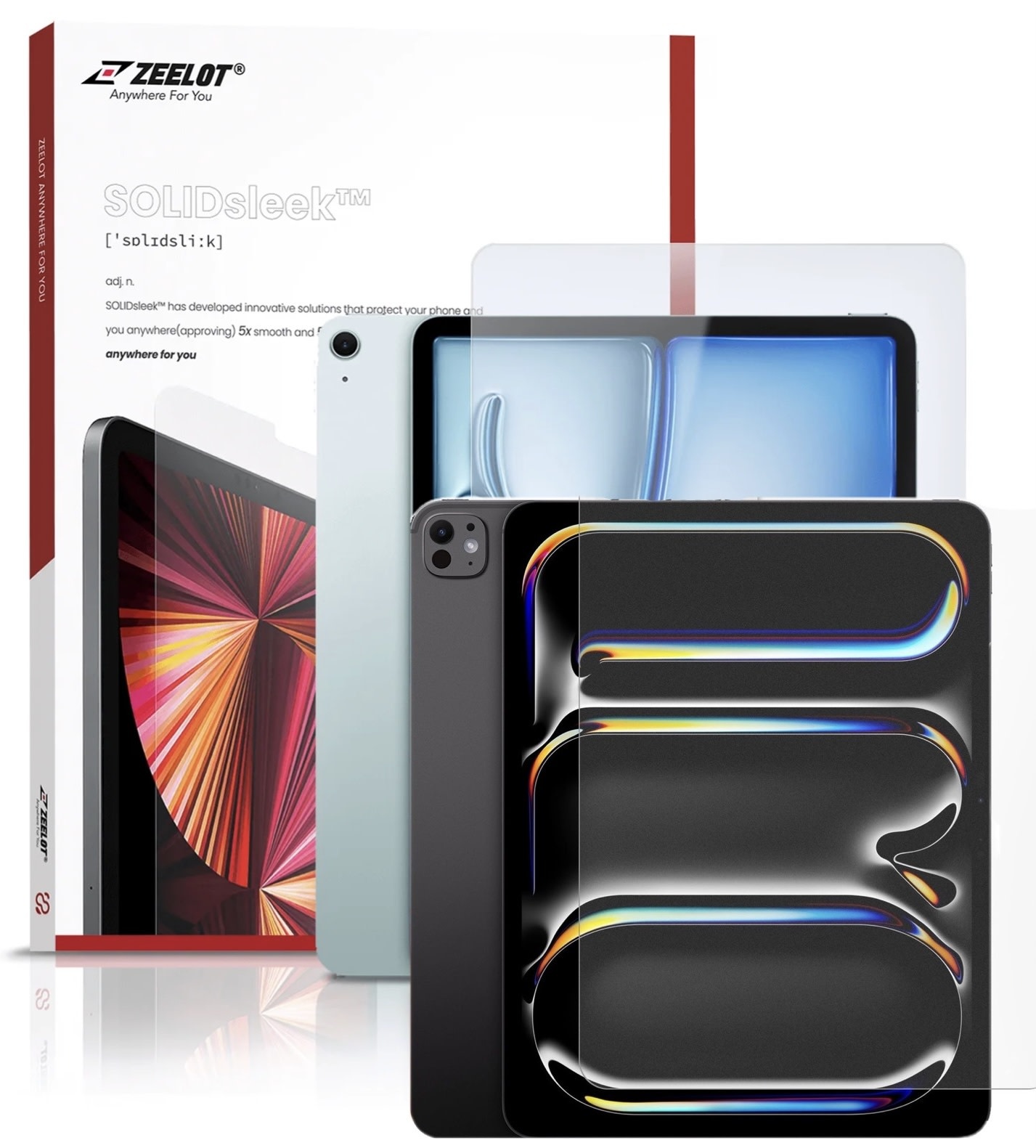 Zeelot Solidsleek Screen Protector for iPad Air 6 / iPad Pro 13" 2024 - Anti Blue Ray