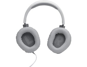 JBL Quantum 100 Wired Over-Ear Gaming Headset With Flip-Up Mic - White