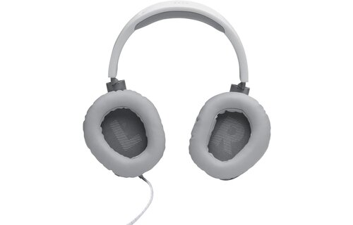 JBL Quantum 100 Wired Over-Ear Gaming Headset With Flip-Up Mic - White