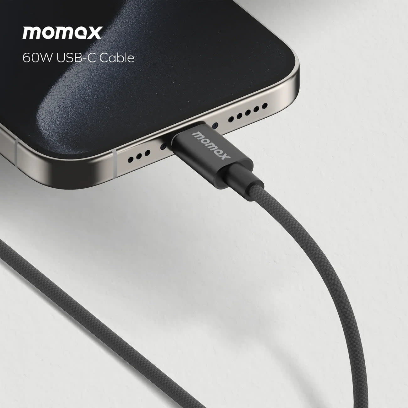 Momax Elite USB-C to USB-C Braided Cable 60W 0.5m - Black
