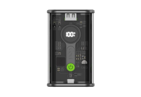 Goui Nano Pro PD 22.5W Transparent Power Bank 20,000mAh - Black