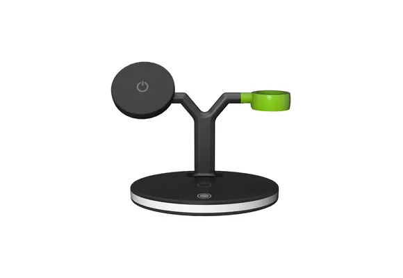 Goui  Dock - Y 3-In-1 Wireless Charging Stand - Black