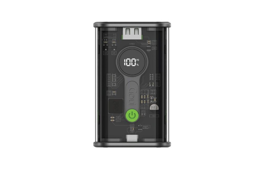 Goui Nano Pro PD 22.5W Transparent Power Bank 10,000mAh - Black