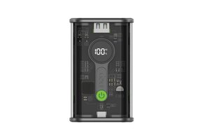 Goui Nano Pro PD 22.5W Transparent  Power Bank 10,000mAh - Black
