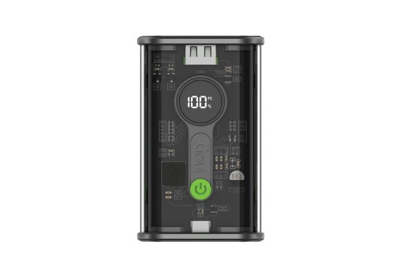 Goui Nano Pro PD 22.5W Transparent  Power Bank 10,000mAh - Black