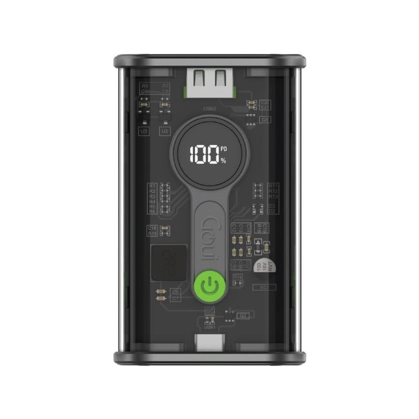 Goui Nano Pro PD 22.5W Transparent  Power Bank 10,000mAh - Black