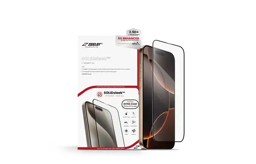 Zeelot 2.5D+ Solidsleek Screen Protector for iPhone 16 Pro Max - Retina Clear