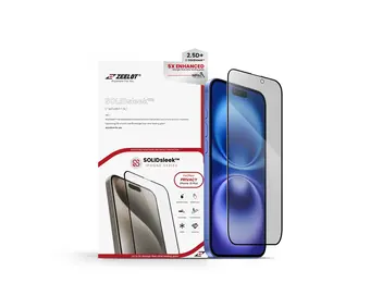 Zeelot 2.5D+ Solidsleek Screen Protector for iPhone 16 Plus - Privacy