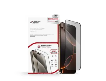 Zeelot 2.5D+ Solidsleek Screen Protector for iPhone 16 Pro Max - Privacy