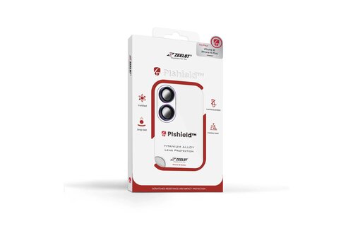 Zeelot Pishield Titanium Alloy Lens Protector for iPhone 16 / 16 Plus - Iridescent