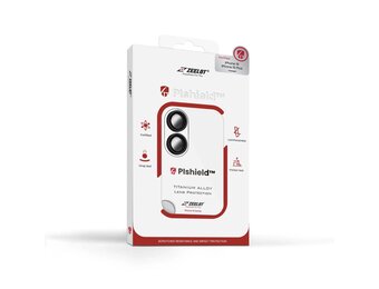 Zeelot Pishield Titanium Alloy Lens Protector for iPhone 16 / 16 Plus - Black