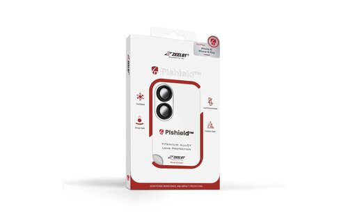 Zeelot Pishield Titanium Alloy Lens Protector for iPhone 16 / 16 Plus - Black