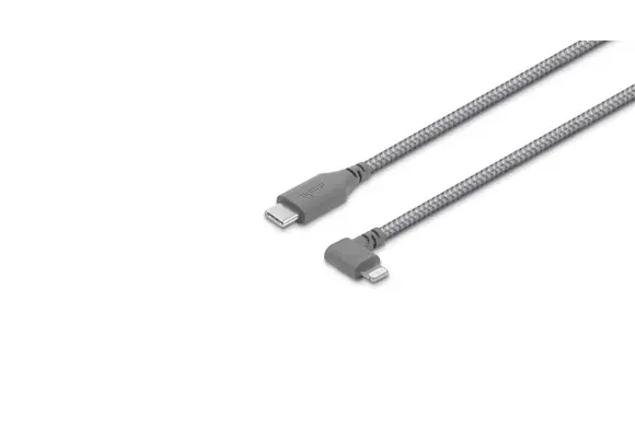 Moshi Integra USB-C to Lightning Charge and Sync Cable with 90-degree Connector 5ft /1.5m - Titanium Gray