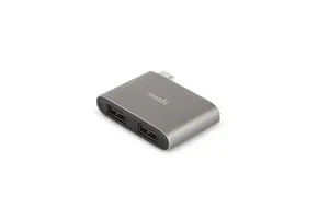 Moshi USB-C to Dual USB-A Adapter - Titanium Gray