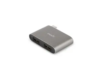 Moshi USB-C to Dual USB-A Adapter - Titanium Gray