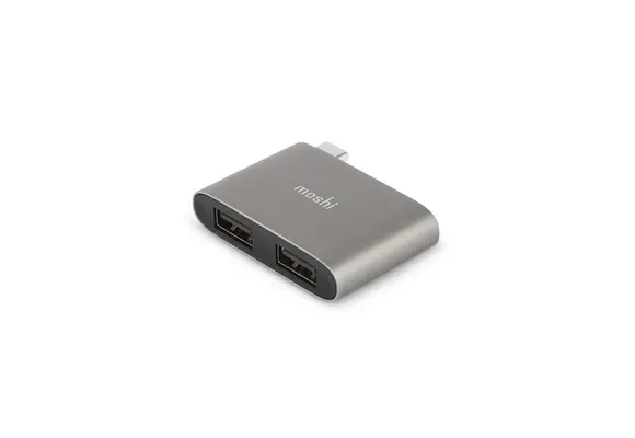 Moshi USB-C to Dual USB-A Adapter - Titanium Gray