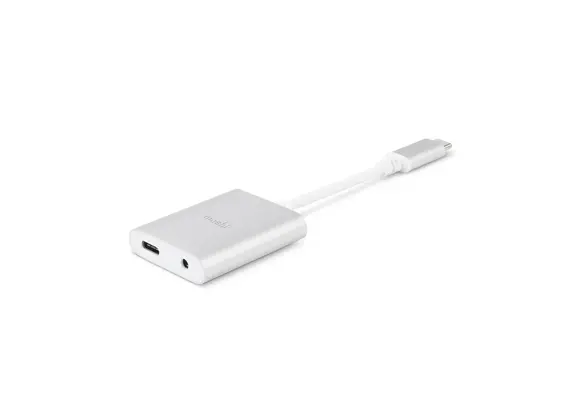 Moshi USB-C Digital Audio 3.5mm with Charging Adapter - Silver