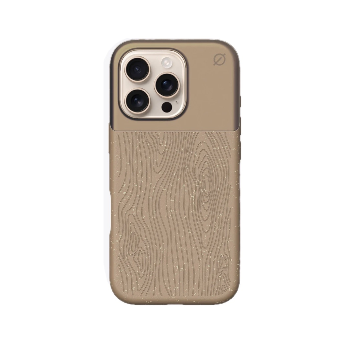 Atom Studios Split Wood Fiber MagSafe Case for iPhone 16 Pro Max - Taupe Wood