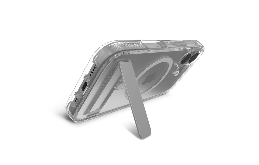 ZAGG Crystal Palace Snap MagSafe Case with Kickstand for iPhone 16 - Clear