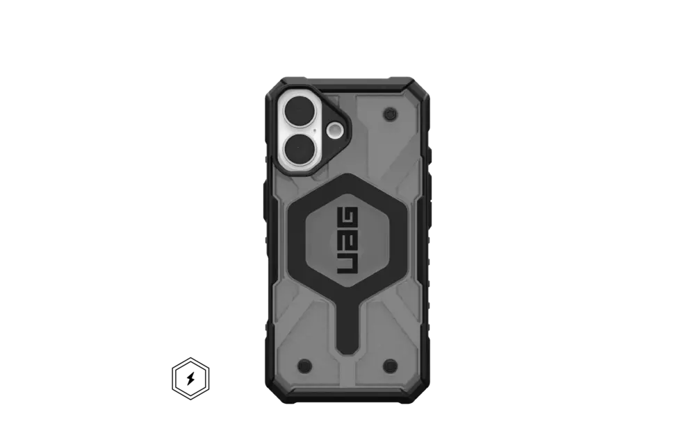 UAG Pathfinder Clear MagSafe Case for iPhone 16 - Ash