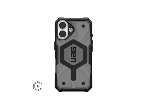 UAG Pathfinder Clear MagSafe Case for iPhone 16 - Ash