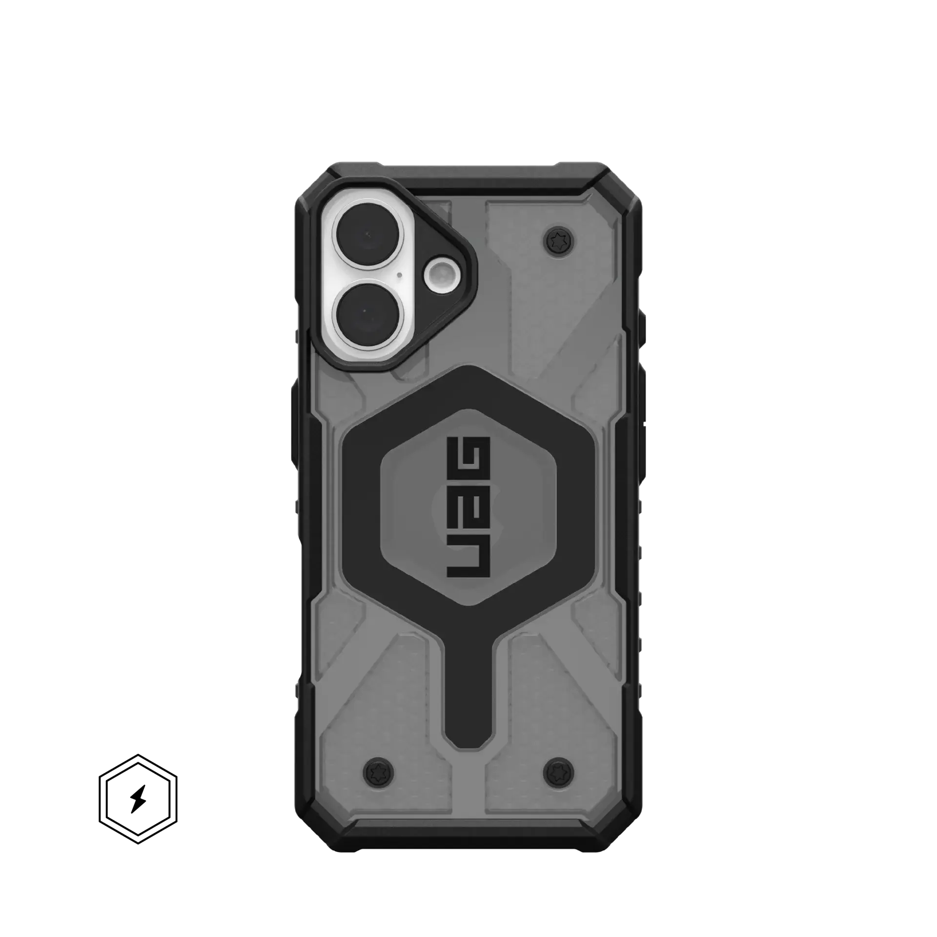 UAG Pathfinder Clear MagSafe Case for iPhone 16 - Ash