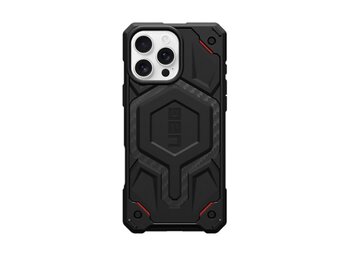 UAG Monarch Pro MagSafe Case for iPhone 16 Pro - Carbon Fiber Red Accent