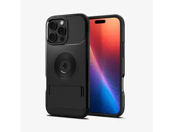 Spigen Slim Armor Kickstand MagSafe Case for iPhone 16 Pro Max - Black