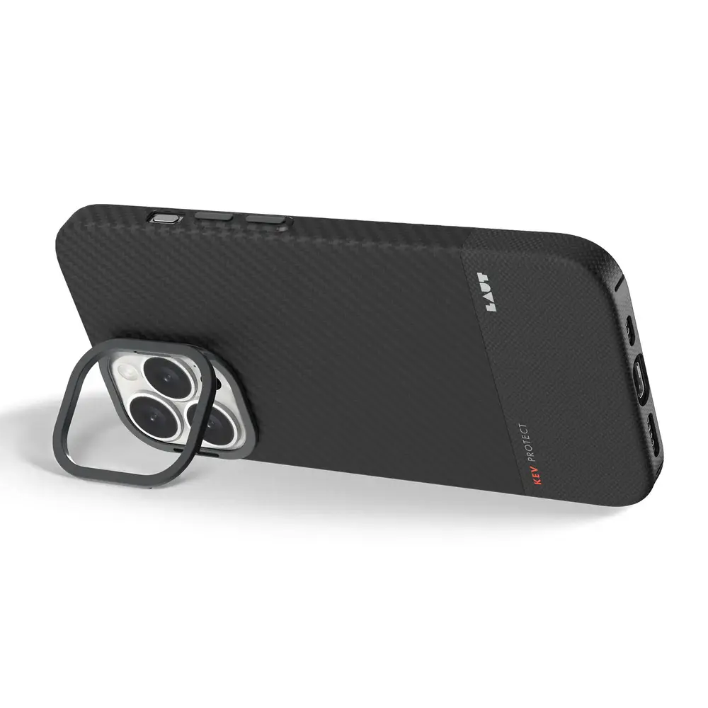LAUT KEV Protect Aramid Fiber MagSafe Case for iPhone 16 Pro Max - Black