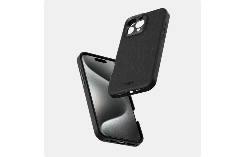 Avana Leather MagSafe Case for iPhone 16 Pro Max - Ash Black