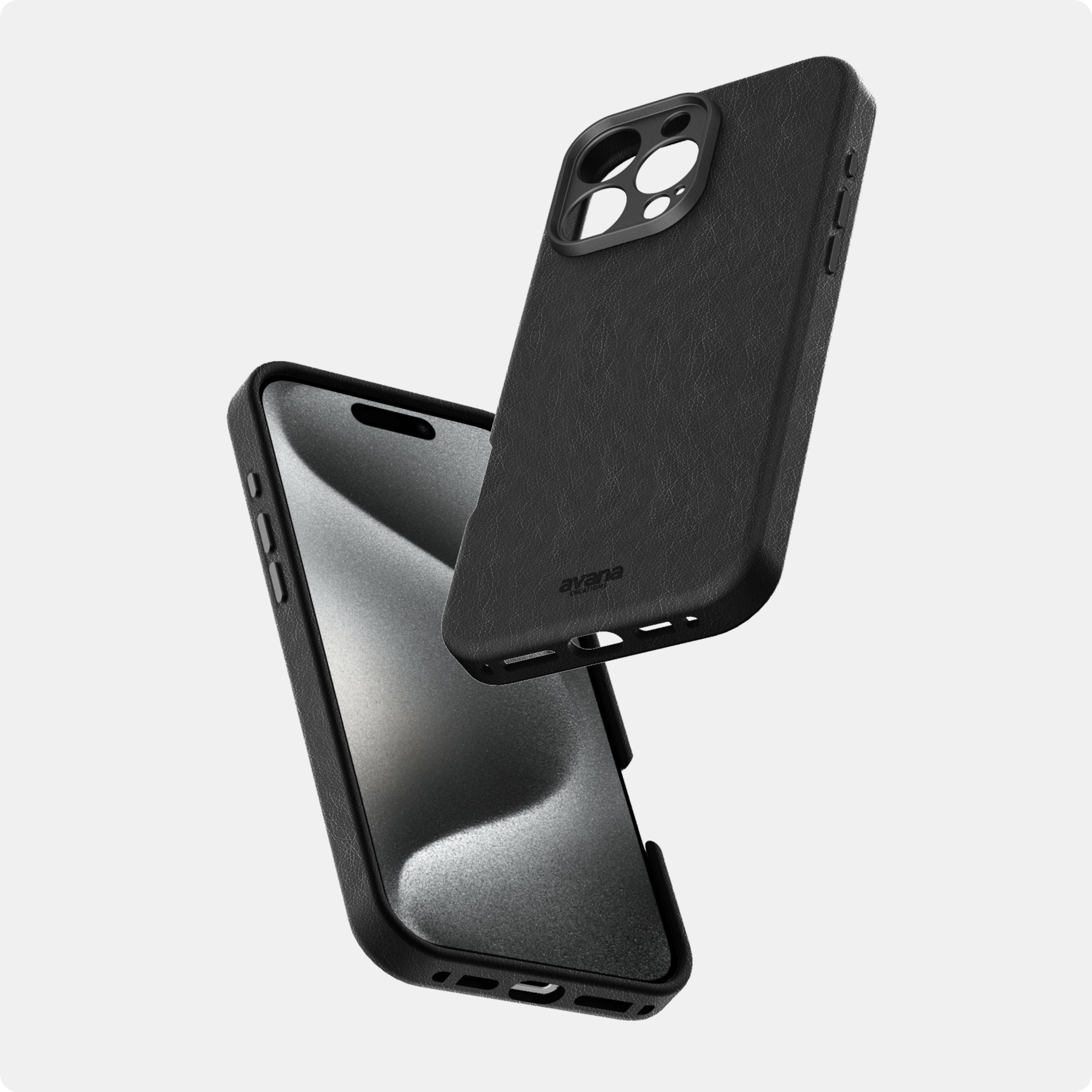 Avana Leather MagSafe Case for iPhone 16 Pro - Ash Black