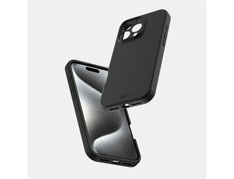 Avana velvet Silicone MagSafe Case for iPhone 16 Pro Max - Black