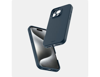 Avana velvet Silicone MagSafe Case for iPhone 16 Pro Max - Navy