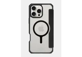 ITSKINS Hybrid R Leather Folio MagSafe Case for iPhone 16 Pro Max - Black