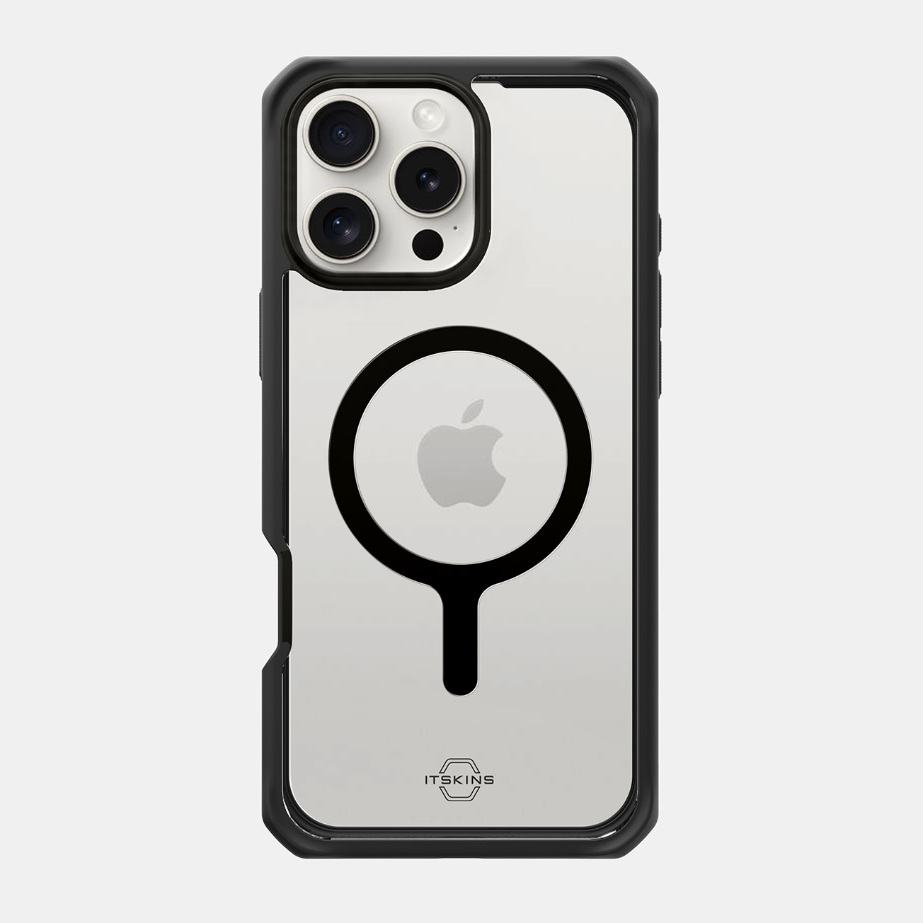 ITSKINS Hybrid R Solid MagSafe Case for iPhone 16 Pro Max - Black/Clear