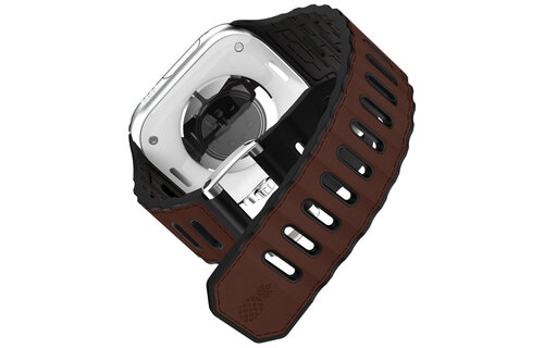 ITSKINS Ballistic R Lux Pineapple leather  Band  for Apple Watch 42/44/45/46/49mm - Brown