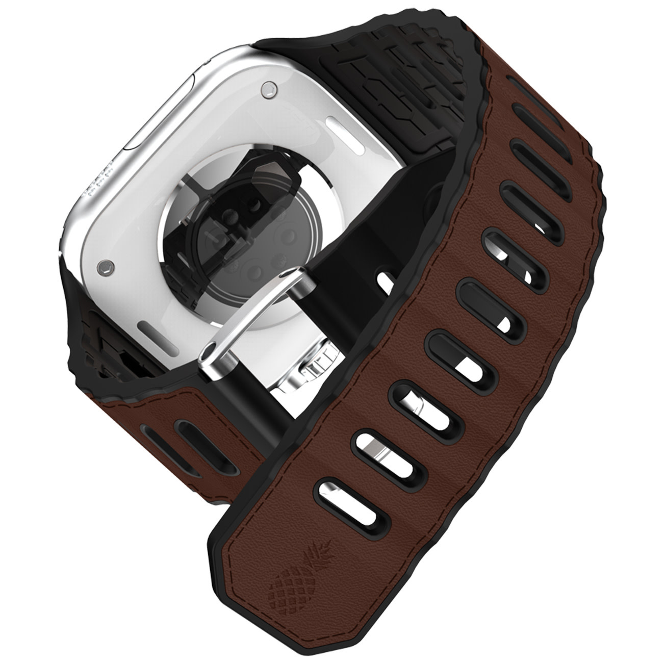 ITSKINS Ballistic R Lux Pineapple leather  Band  for Apple Watch 42/44/45/46/49mm - Brown