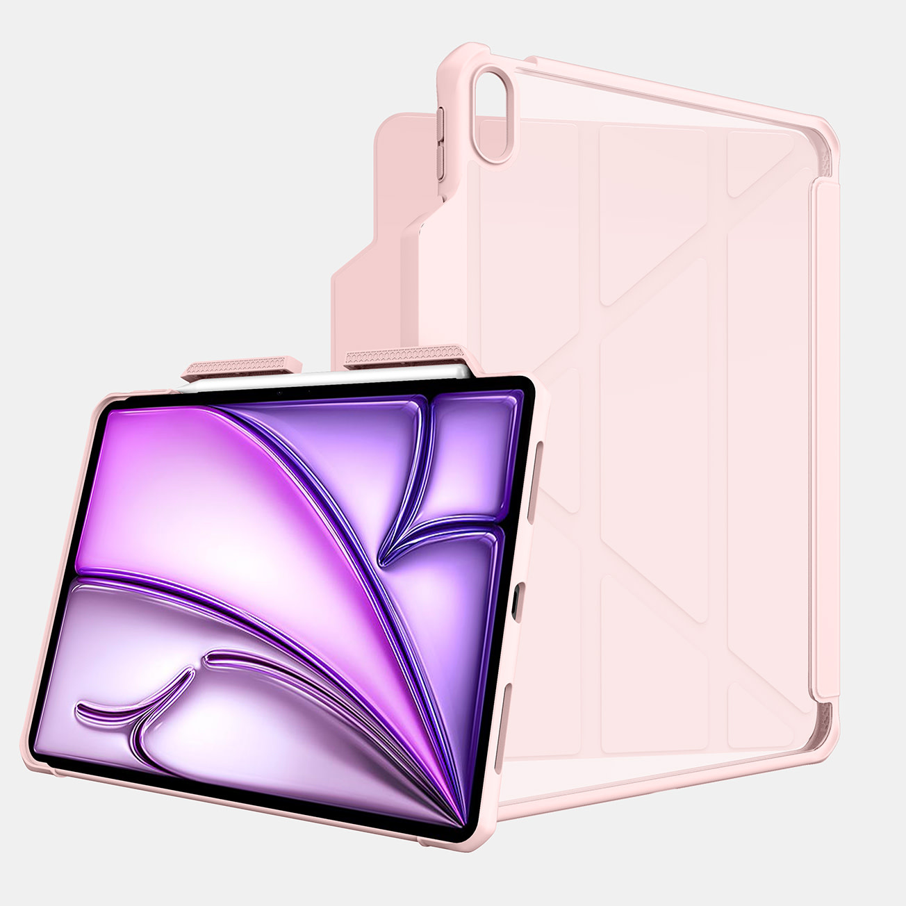ITSKINS Hybrid R Solid Folio Case for iPad Air 11" M2 (6th-Gen 2024) - Pink