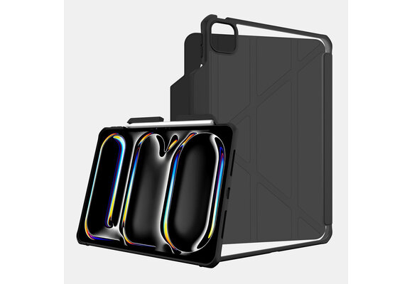 ITSKINS Hybrid R Solid Folio Case for iPad Pro 11" M4 (5th-Gen 2024) - Black