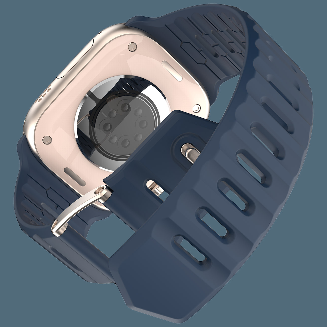 ITSKINS Spectrum R Silk  Band  for Apple Watch 42/44/45/46/49mm - Navy Blue