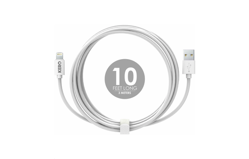 KERO - LASSO CABLE 3M LIGHTNING WHITE